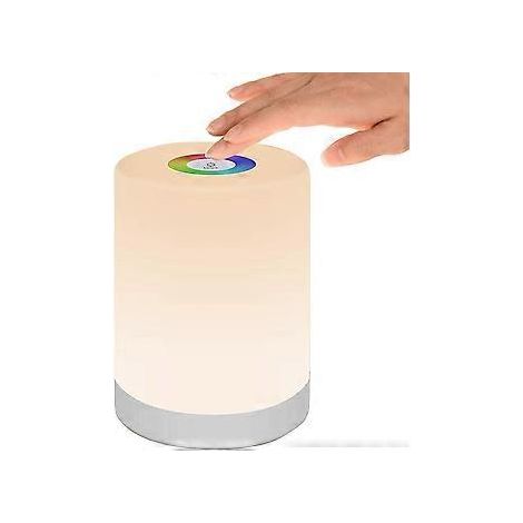 LED-Nachtlicht, smarte Nachttischlampe, dimmbar per Touch-Steuerung, USB-aufladbar, tragbar, RGB-Farbwechsel für Kinder, Schlafzimmer, Camping