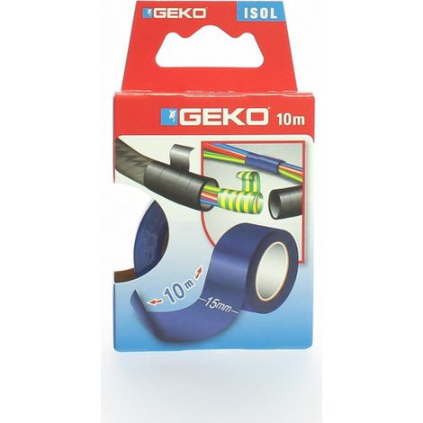 Ruban isolation électrique bleu 10m x 15mm 4500V GEKO