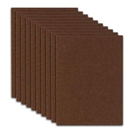 Lot de 10 plaques en feutre avec adhésif pour patins de meubles et protection du sol, à découper selon la forme de votre choix (15 cm x 10 cm x 3 mm) (1/5)