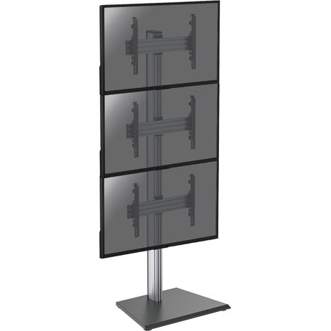 Support sur pied pour 3 écrans TV  40''-65'' - Hauteur 240cm - A poser (1/3)