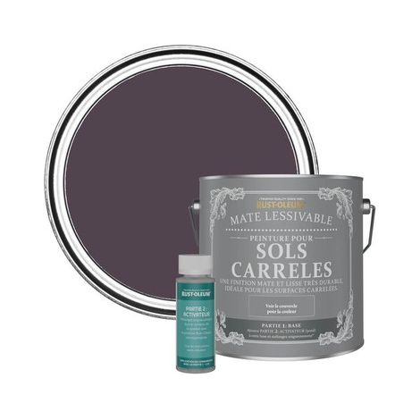 Peinture pour Sols Carrelés Mate Lessivable - Jus de raisin (1/2)