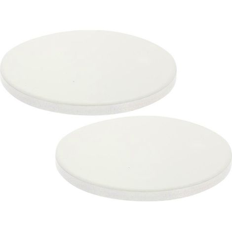 Dessous de verre en céramique blanche thermocollante pour bricolage, lot de 2, résistants aux brûlures (1/5)