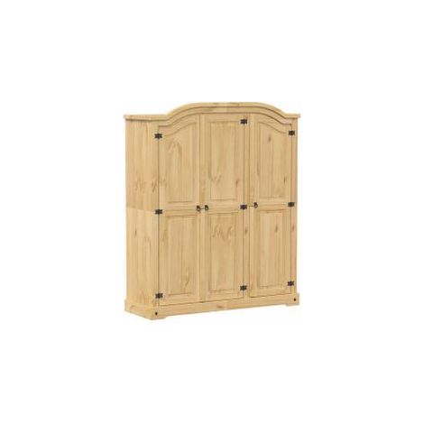 Garde-robe Corona 151,5x52x186 bois de pin massif (1/5)