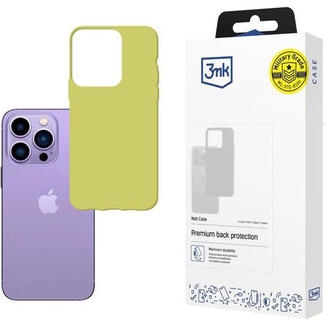 Funda mate 3mk para Apple iPhone 14 Pro Max, color lima.