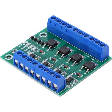 Carte d'amplification PLC à effet de champ à 4 transistors MOS avec indicateur de signal d'entrée/sortie (1/5)