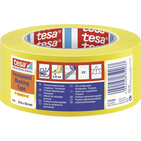 tesa PREMIUM 04169-00058-93 Markierungsklebeband tesa® Professional Gelb (L x B) 33 m x 50 mm 1 St. (1/5)