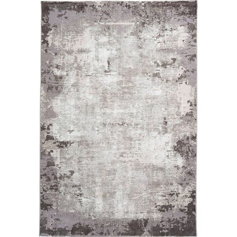 Tapis taupe design 3d effet moderne intérieur - 150 x 80 cm (1/3)