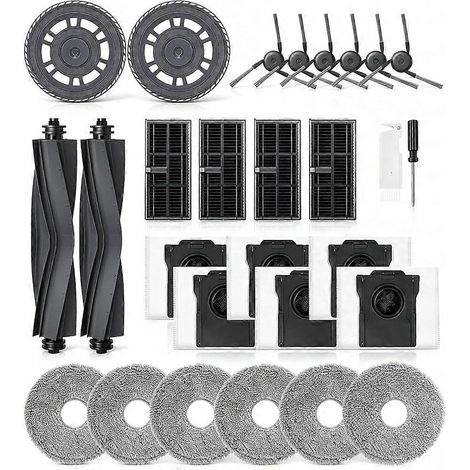 Accessoires pour Dreame L40/X40 Ultra (Gen 2)/X40 Master Mova P10 Ultra : brosse à rouleau, sacs à poussière, lingettes/plaques/filtres (1/5)