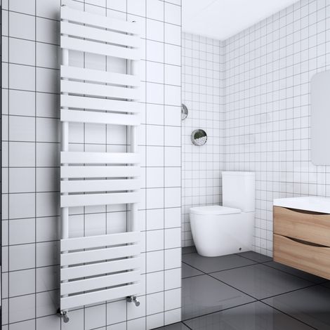 WarmeHaus White Flat Panel Heated Towel Rail 1600x450mm
