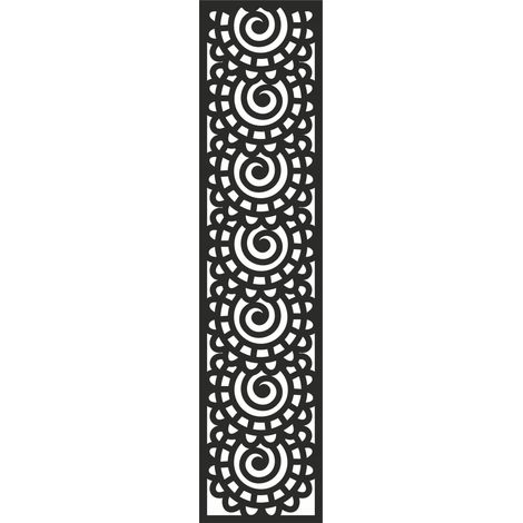 A5-Pendelleuchte, durchbrochenes Design, schwarz, 21 x 90 cm