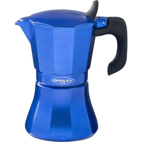Oroley Petra cafetera italiana azul 9 tazas aluminio