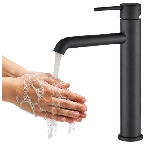 Rubinetto per lavabo da appoggio Kuchinox BNK72NA NOIA nero (1/3)