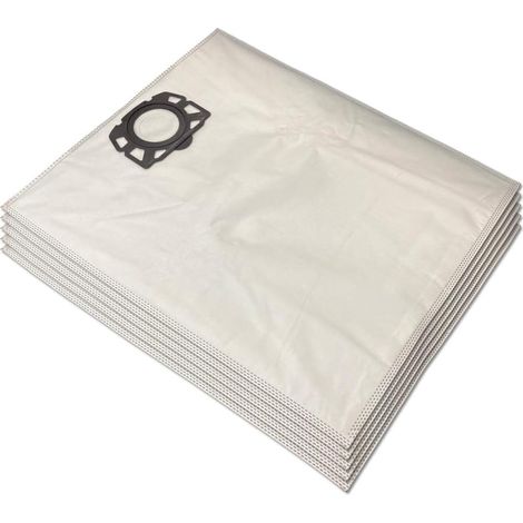 Sac filtrant ouate Kärcher pour aspirateurs eau/poussières WD4, WD5, MV5, MV6 – lot de 6 pièces, accessoire d'origine, compatible multifonction. (1/5)