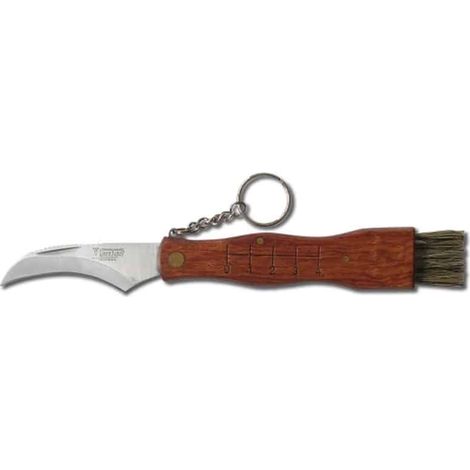 COLTELLO COLTELLINO FUNGHI FUNGO TARTUFI SERRAMANICO TASCABILE CON SPAZZOLA 407 (1/3)