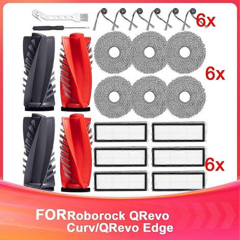 Filtre pour aspirateur brosse pour aspirateur Filtre de brosse pour aspirateur filtre de Qrevo Curv/Qrevo Edge/Q Curv S5X Robot Aspirateur – Main Brosses – Filtres Serpillière Pads (1/5)
