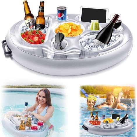 Inflatable Drink Holder,Inflatable Pool Cup Holder Inflatable Cup Holder Floating Cup Holder Pool Party, for Pool Party on the Beach MUMU