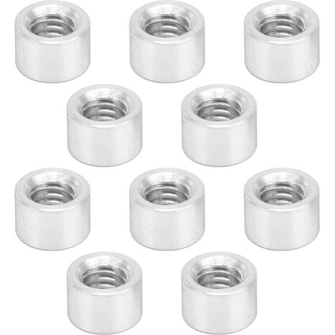 Lot de 10 entretoises rondes de la série 3501 pour arbres de support structurels, M4 x 0,7 mm, longueur : environ 4 mm.