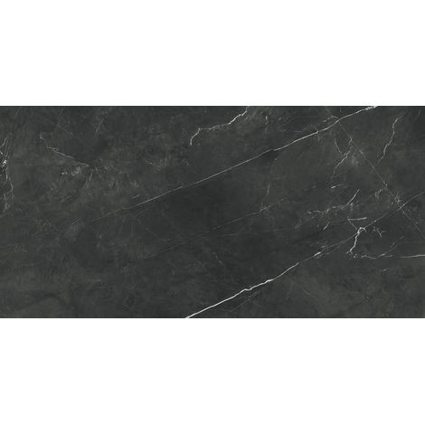Carrelage effet Marbre Noir Notte 120x60x0,9 cm Brillant Florenza - Sol et mur intérieur (vendu par carton de 1,44 m²) - RO'MA CARRELAGE (1/4)