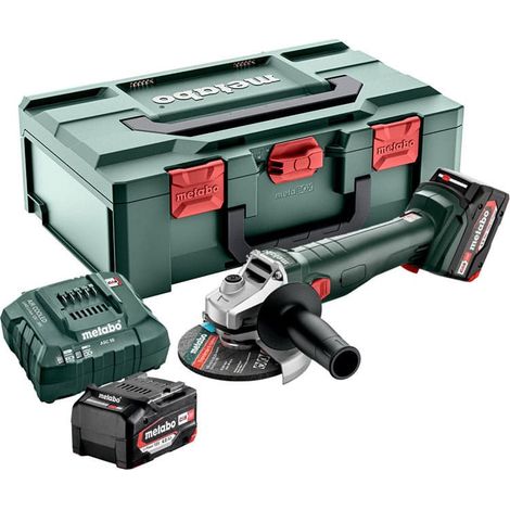 Metabo – Meuleuse d'angle 18V 4Ah – Moteur protégé contre surchauffe – Démarrage progressif – Arrêt électronique de sécurité – 602247510