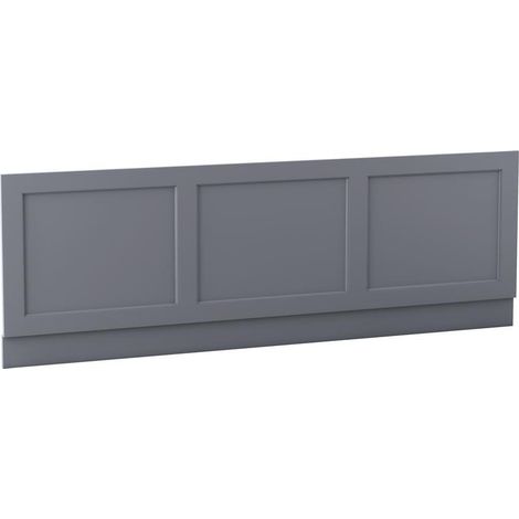 Aquariss Traditional Bath Panel Matte Grey MDF Adjustable Height 1700mm Front Side Bath Panel