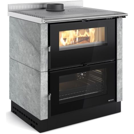 Nordica – Cuisinière à bois 7 kW – Puissance brûlée 8.2 kW – Rendement 85.1 % – Volume de chauffe 200 m³ – Dimensions L 800 x H 910 x P 600 mm (1/5)