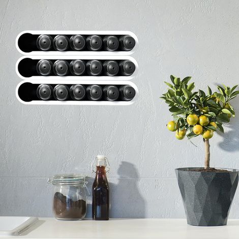 Schwarzer, wandmontierter Acryl-Displayständer für Nestlé Multi-Fun Kapseln (6er-Set) – Ideal für Restaurants (1/5)