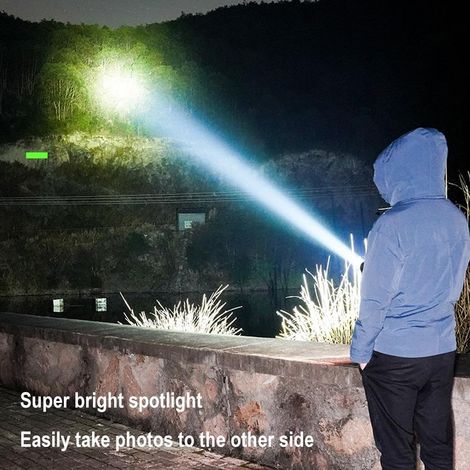 Torce ricaricabili, torce ad alta luminosità, torce impermeabili per esterni, torce portatili con clip, torce 2 in 1 (1/2)