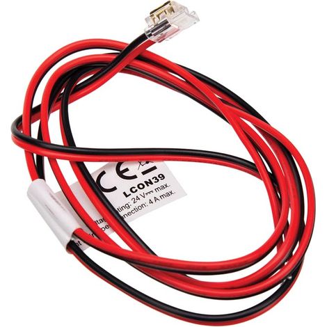 Velleman Kabel mit Push Verbinder für COB LED Streifen 8 mm, 1 Meter Anschlusskabel, werkzeuglose Verbindung, einfache Montage, LED Innenbeleuchtung, Schnappstecker für LED Streifen (1/2)
