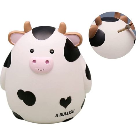 Coffre À Pièces - Boîte À Épargne En Résine - Pour Enfants Et Adultes - Forme De Vache - Capacité Environ 1000 Pièces - Unité (1/5)