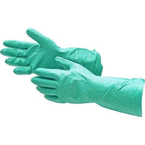 Gants RS PRO taille 9, L, Résiste aux produits chimiques, 12 Paires, Vert ( Prix pour Paquet de 12 )