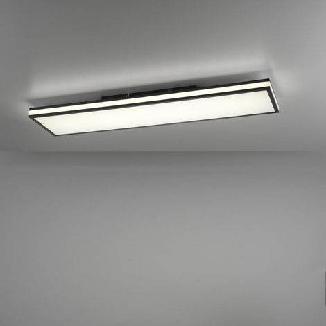 JustLight CCT LED Deckenleuchte Mario Black 101,5 x 26,5 cm dimmbar RGBW Deckenleuchte (1/5)
