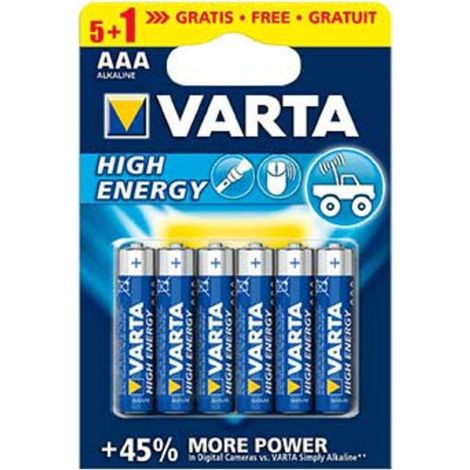 Ersatzteil - SOS Accessoire Lot de 6 piles alcaline AAA LR03 pour Accessoires et entretien VARTA 4903121496 -  -