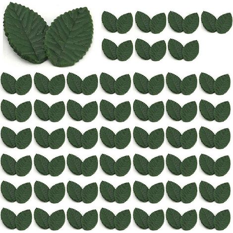 Guirlande de fleurs artificielles à feuilles de rose, feuillage vert foncé (1/5)