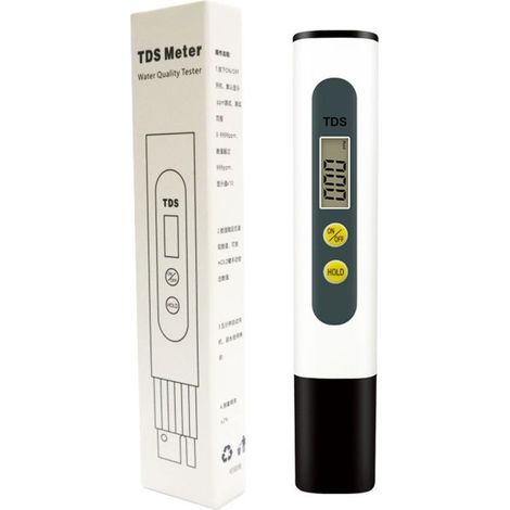 TDS-Tester, LCD-Wasserqualitätsmessgerät in Stiftform mit einem Messbereich von 0 bis 9990 ppm, Wassertester für Trinkwasser, Schwimmbäder, Hydrokultur und Aquarien (1/5)
