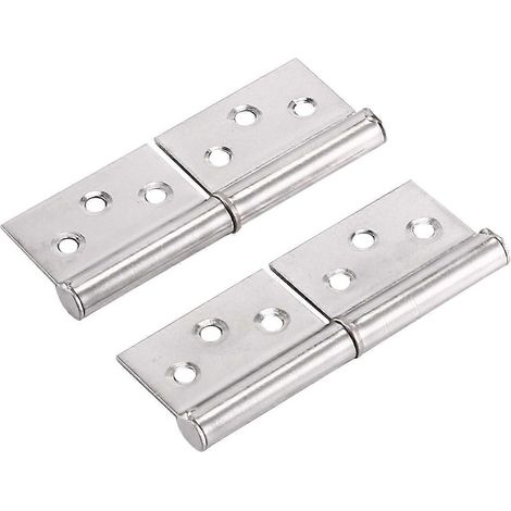 Charnière de porte/fenêtre pivotante à 360° en acier inoxydable argenté de 7,6 cm (3 pouces), 2 pièces (1/5)