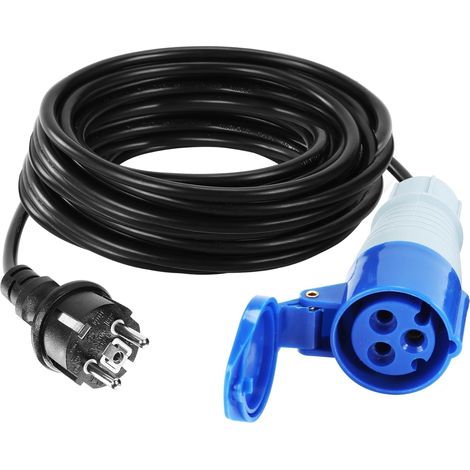 1 Câble Adaptateur CEE, 5M Longueur, 230V 16A IP44, Prise Camping Car, Pour Bateau Jardin