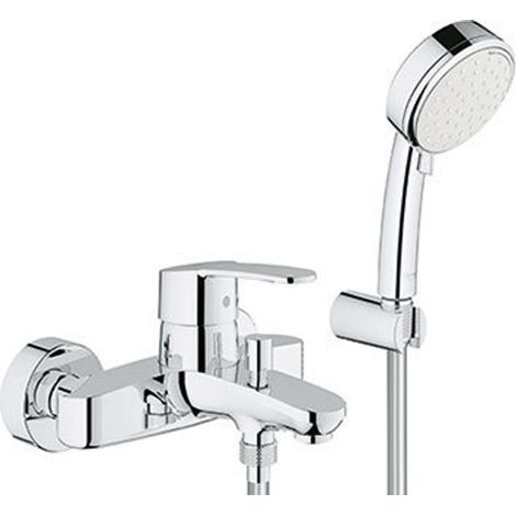 GROHE EH-Wannenbatterie Eurostyle C 335922 mit Wandhalterset chrom, 3359220A