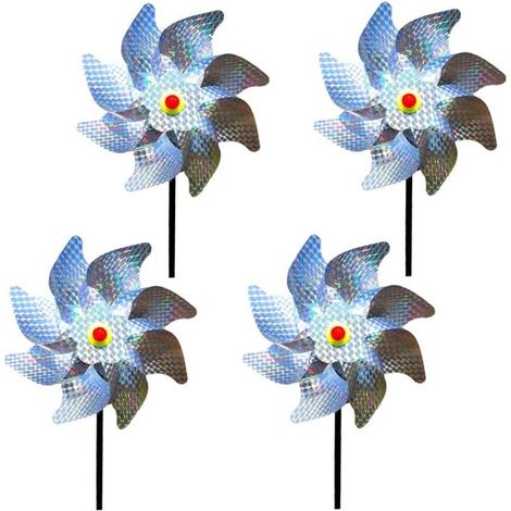Effektiver Gartenschutz: 4 Vogelscheuchen (40 cm) für Balkon und Garten – Taubenabwehr mit Montageanleitung (1/5)