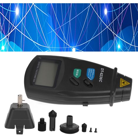 Tachymètre numérique optoélectronique 2 en 1 pour moteur, roue et automobile - Mesure de RPM par contact et sans contact (1/5)