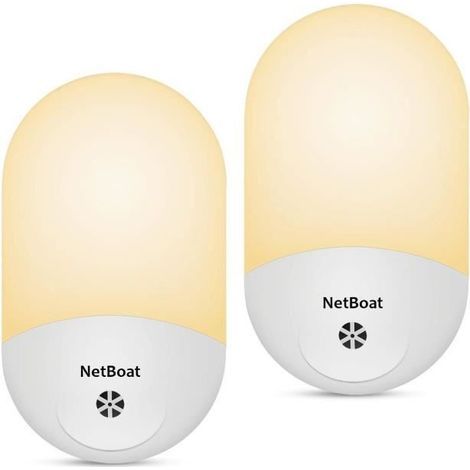 Set mit 2 LED-Nachtlichtern mit Dämmerungssensor für Kinderzimmer, Babyzimmer, Schlafzimmer, Badezimmer und Treppenhaus. (1/4)
