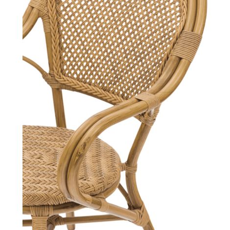 Fauteuil Emma en rotin - lot de 4 - Prodirest (1/4)