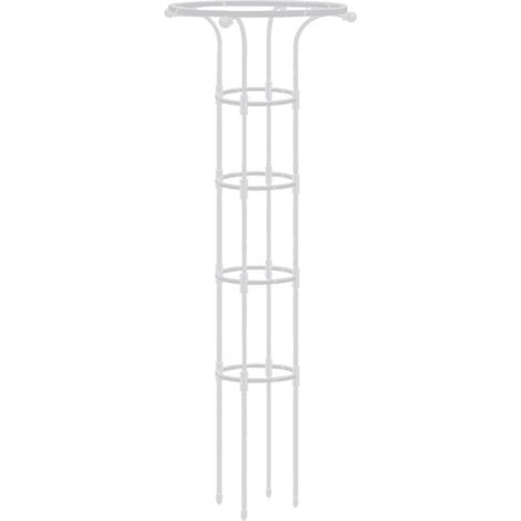 Cadre d'escalade de jardinage blanc, antirouille, parapluie de jardin décoratif polyvalent pour roses, hauteur 155CM, diamètre 20CM (1/5)