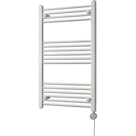 Zennor - White Electric Towel Rail H1000mm x W600mm Straight 500w Thermostatic (1/3)