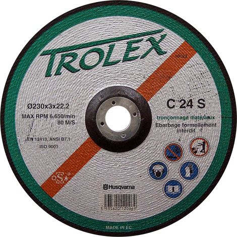 DISQUE TROLEX HUSQVARNA C24S MATÉRIAUX DE CONSTRUCTION Ø 230 ALÉSAGE 22.2 -543059227