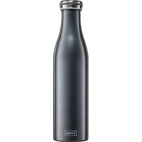 Lurch 240864 - Thermos per bevande calde e fredde, in acciaio INOX a doppia parete, 0,75 l, colore: Antracite metallizzato (1/5)