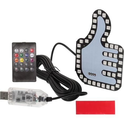 Schwarze PVC-Gestenleuchte fürs Auto, Blinklicht (1/5)