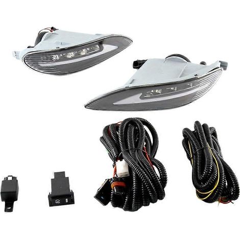 Ensemble de feux antibrouillard avec faisceau de câblage pour Toyota Camry 2003-2004 et Corolla 2005-2008 (feux de route et clignotants). (1/5)
