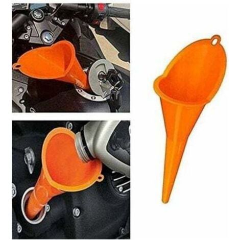 Entonnoir À Huile - Entonnoir À Filtre - Entonnoir À Essence - Pour Moto Harley - Plastique Orange - Kit Complet De 5 Pièces (1/4)