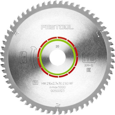 FESTOOL 500123 216X30 60T SPECIAL SAW BLADE