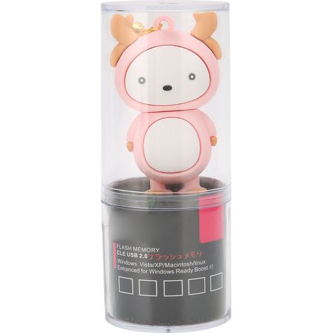 USB 2.0-Stick, vibrationsfest, Hot-Swap-fähig, pink, 16 GB, für Laptops. Niedliches und verspieltes Design. (1/5)